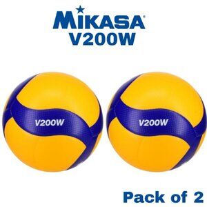 Mikasa V200W Original Volleyball Ball Professional Volleyball Ball pack of 2